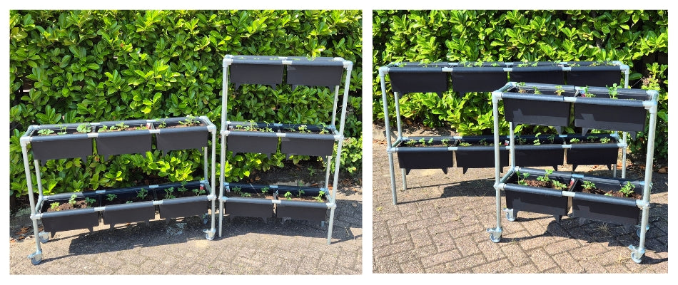 DIY: Erdbeerkasten selber bauen mit Stahlrohren und Rohrverbindern