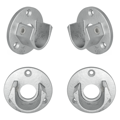 Rohrverbinder Stangenhalter (Set) 33,7 mm - Vorderansicht Rohrverbinder (Rohr-verbinder.de)