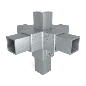 Kreuzstück für Stützrohr 40 mm quadratisch