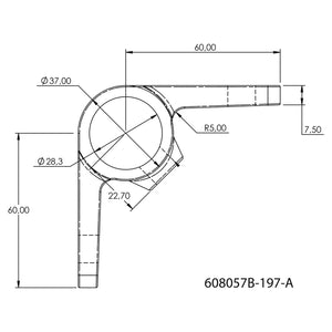 Ösenteil mit Doppellasche 90º 26,9 mm
