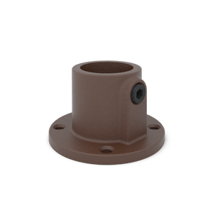 Fußplatte rund durchgehend vintage 33,7 mm