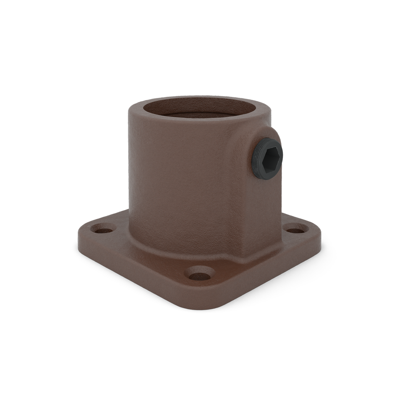 Fußplatte quadratisch vintage 33,7 mm