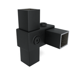 Kreuzstück 90º schwarz 40 mm quadratisch
