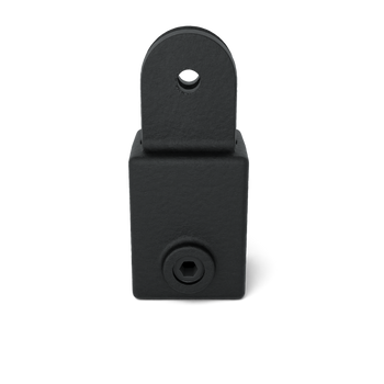 Gelenkhalter schwarz 25 mm quadratisch