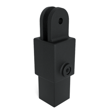 Gelenkhalter schwarz 25 mm quadratisch