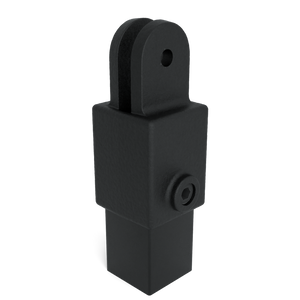 Gelenkhalter schwarz 25 mm quadratisch