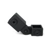 Gelenkstück einfach schwarz 25 mm quadratisch