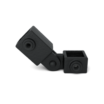 Gelenkstück einfach schwarz 25 mm quadratisch