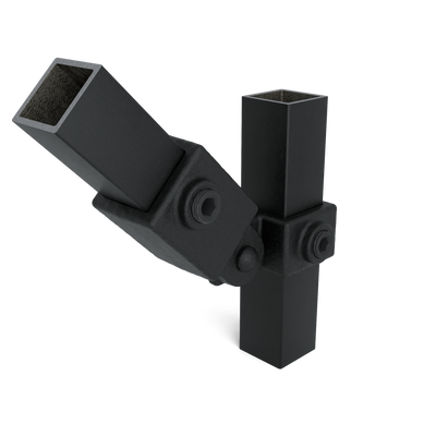 Gelenkstück einfach schwarz 25 mm quadratisch