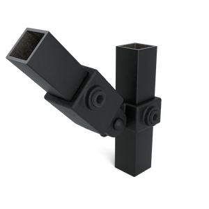 Gelenkstück einfach schwarz 25 mm quadratisch