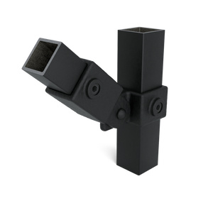 Gelenkstück einfach schwarz 40 mm quadratisch