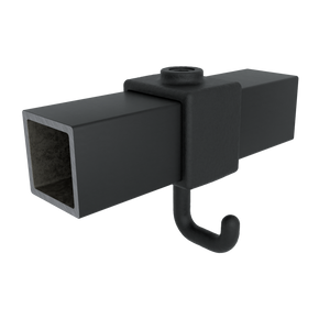 Kleiderhaken schwarz 40 mm quadratisch