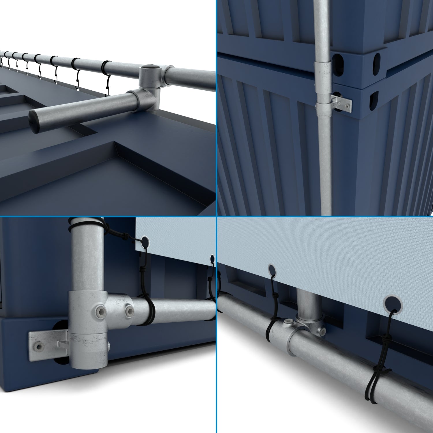 Doppelter Containerrahmen gestapelte 20ft Container - lange Seite (25)