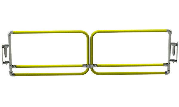 Kee Gate doppelte selbstschließende Sicherheitstür gelb