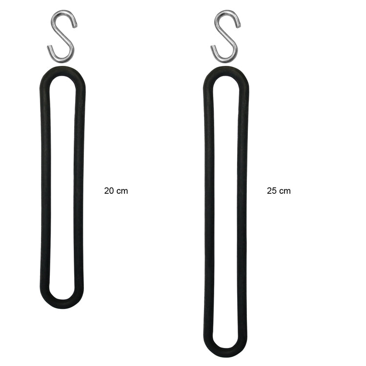 Gummispanner mit S-Haken (25 Stück)