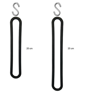Gummispanner mit S-Haken (25 Stück)