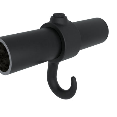 Kleiderhaken schwarz 33,7 mm