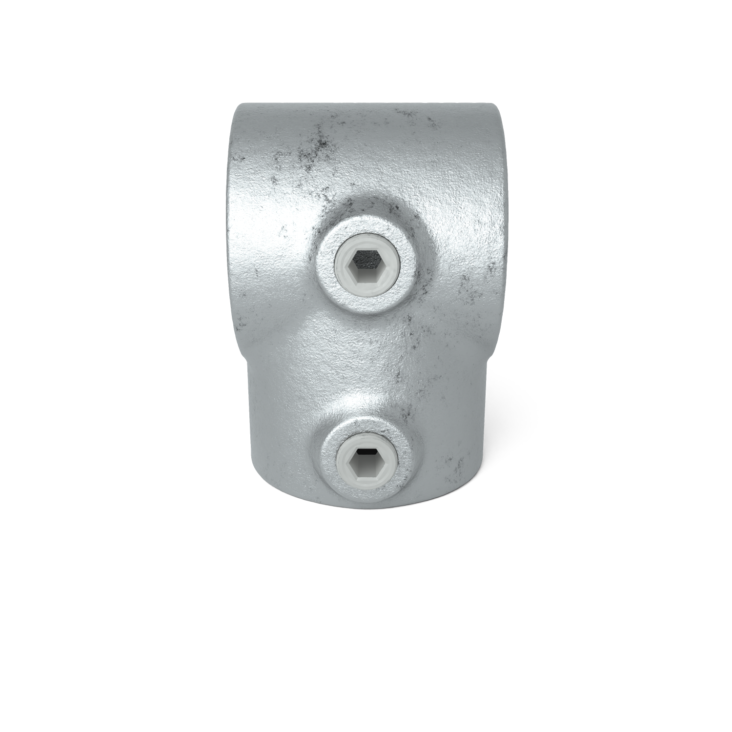 Rohrverbinder T-Stück kurz 33,7 mm - Vorderansicht Rohrverbinder (Rohr-verbinder.de)