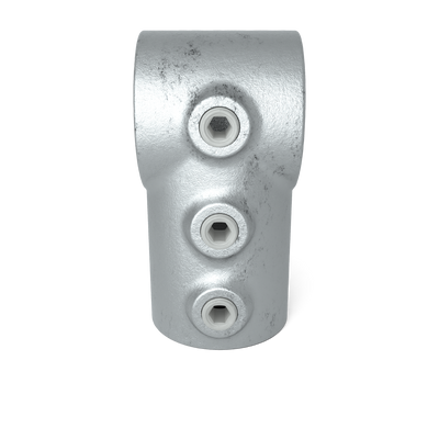 Rohrverbinder T-Stück kurz - lang 33,7 mm - Vorderansicht Rohrverbinder (Rohr-verbinder.de)