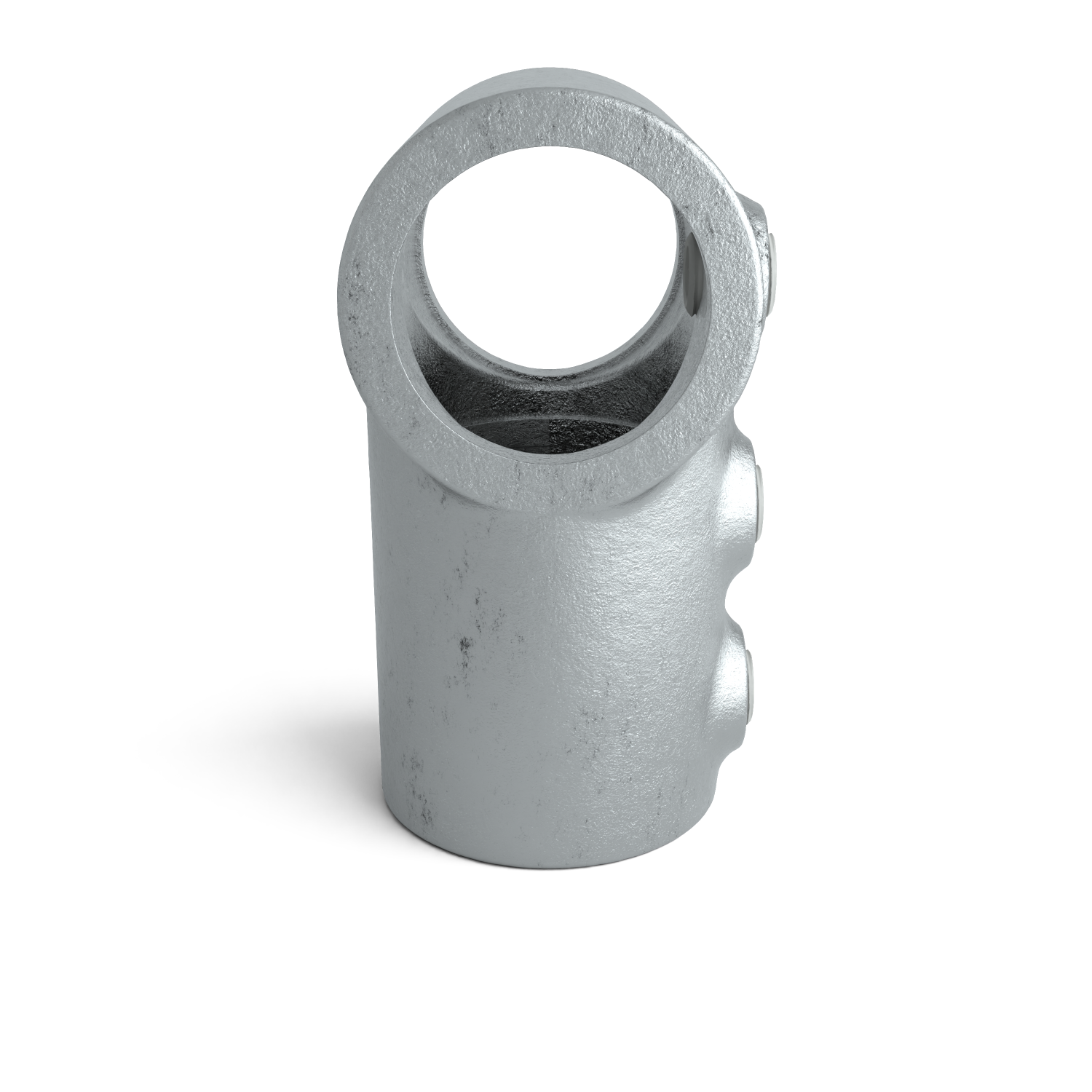 Rohrverbinder T-Stück kurz - lang 42,4 mm - Seitenansicht Rohrverbinder (Rohr-verbinder.de)