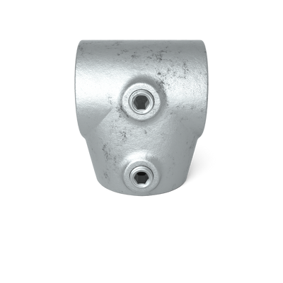 Rohrverbinder T-Stück kurz ±11º 42,4 mm - Vorderansicht Rohrverbinder (Rohr-verbinder.de)