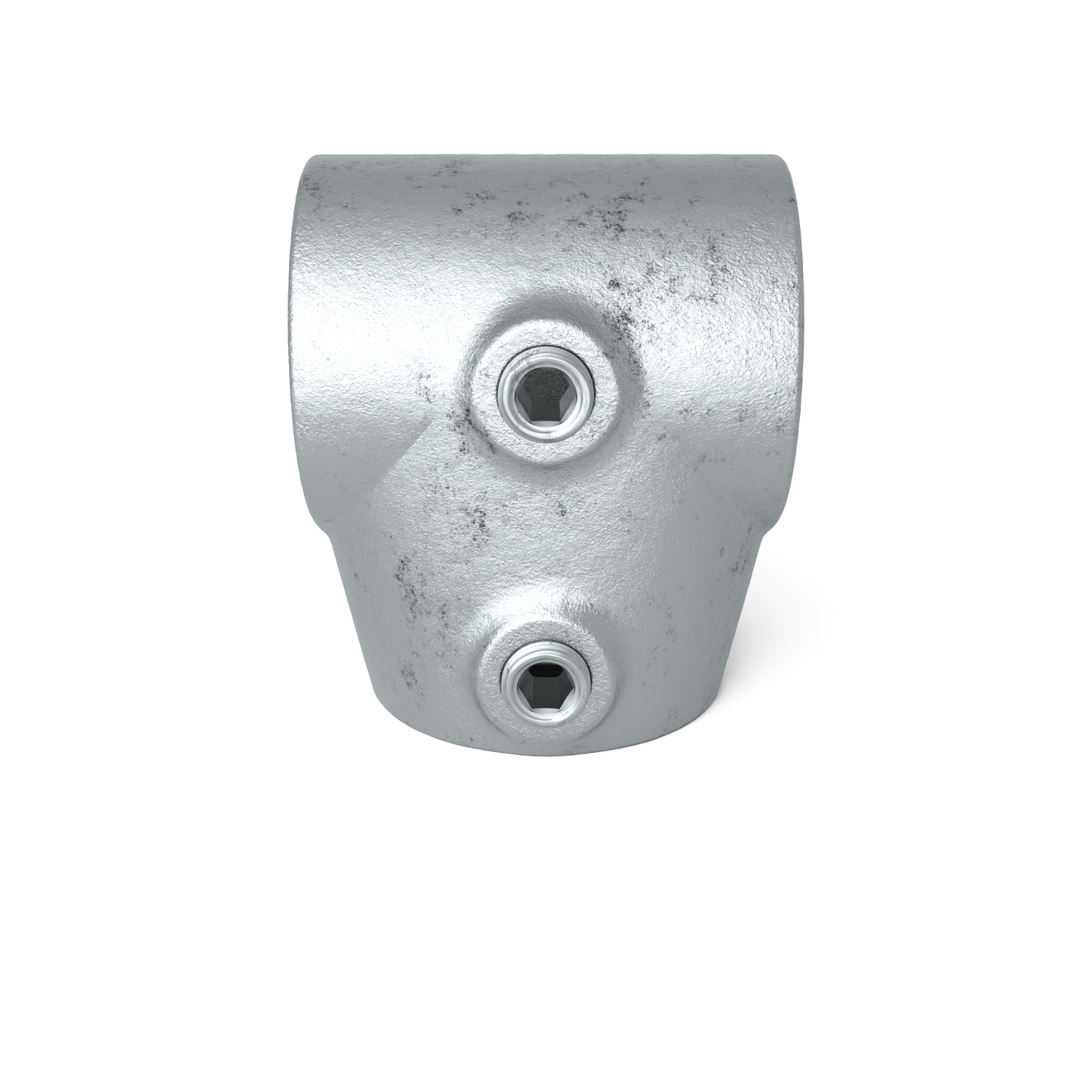 Rohrverbinder T-Stück kurz ±11º 42,4 mm - Vorderansicht Rohrverbinder (Rohr-verbinder.de)