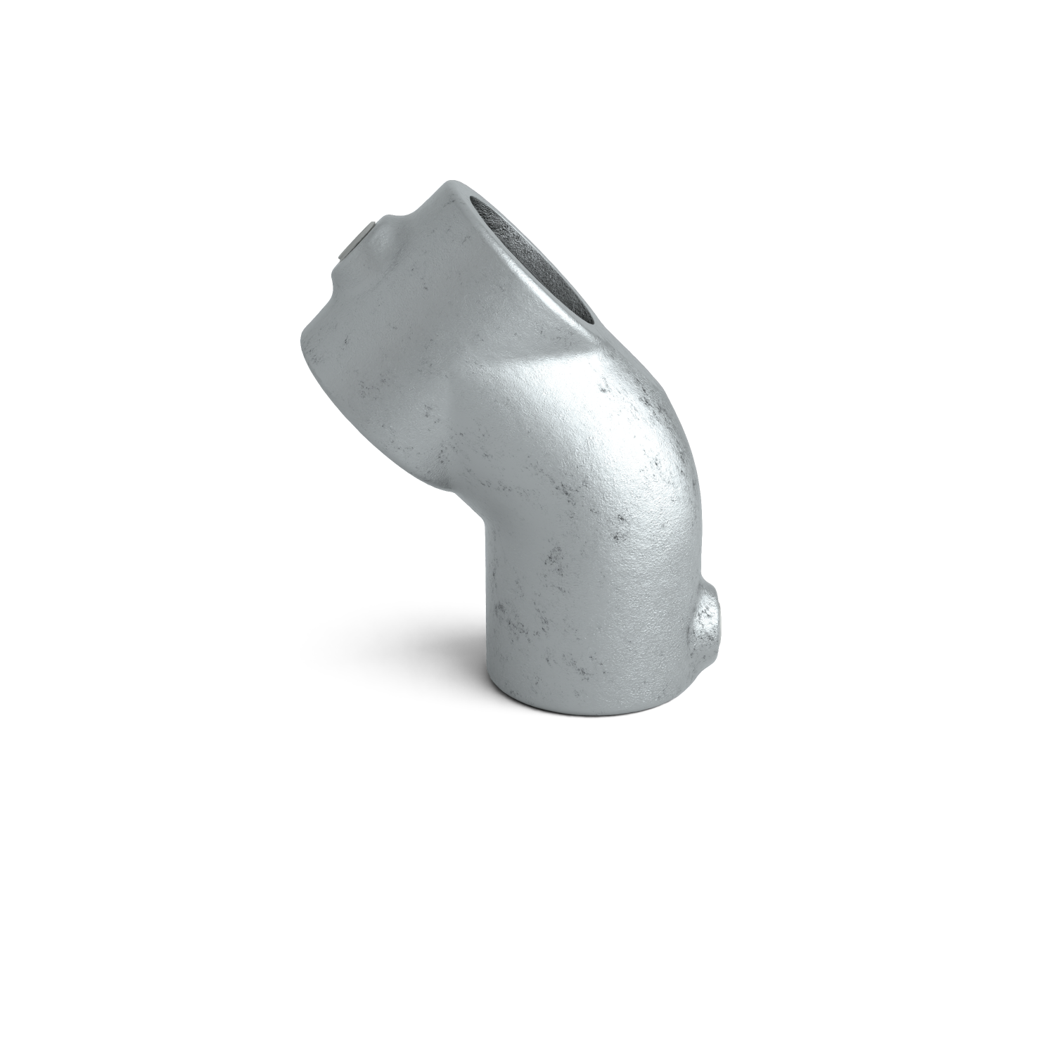 Rohrverbinder T-Stück kurz 45° 26,9 mm - Vorderansicht Rohrverbinder (Rohr-verbinder.de)