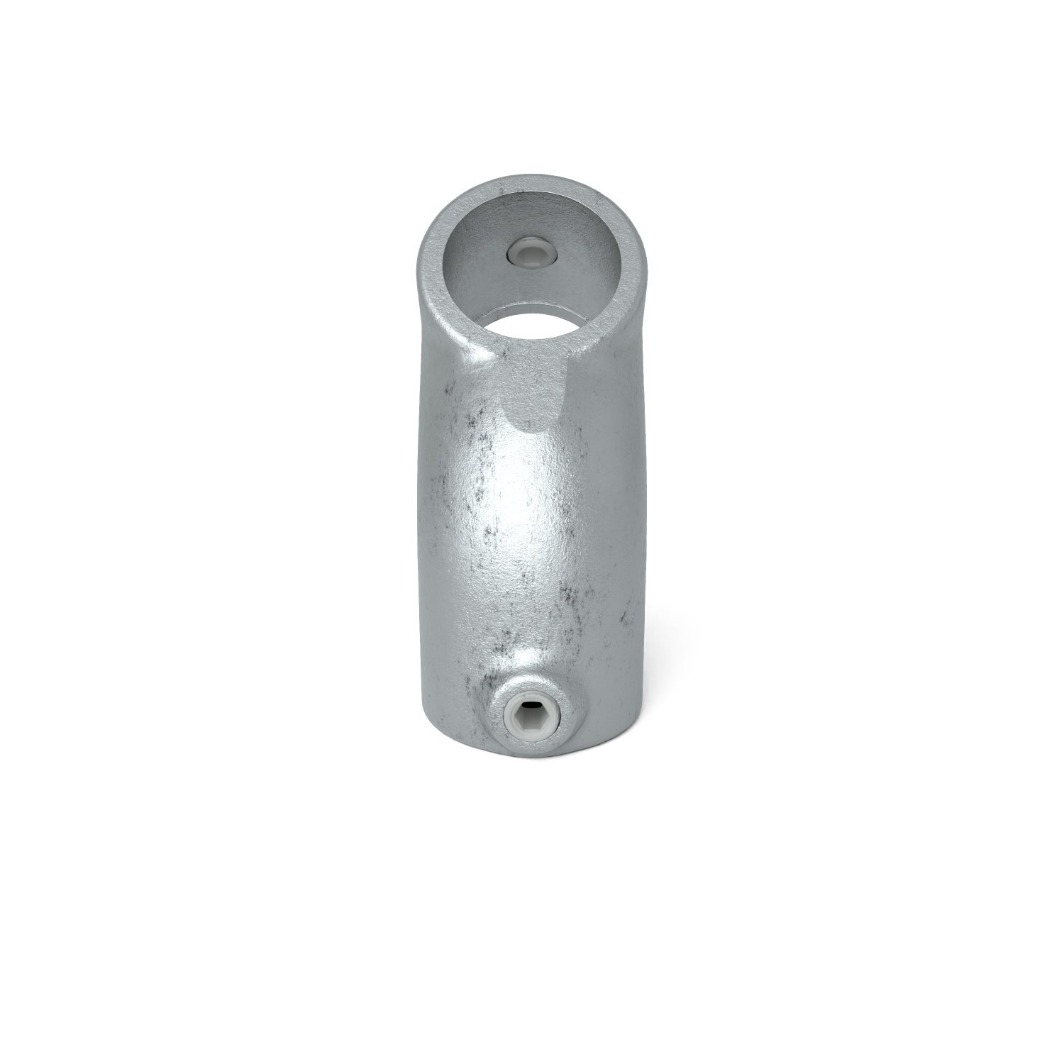 Rohrverbinder T-Stück kurz 45° 42,4 mm - Seitenansicht Rohrverbinder (Rohr-verbinder.de)