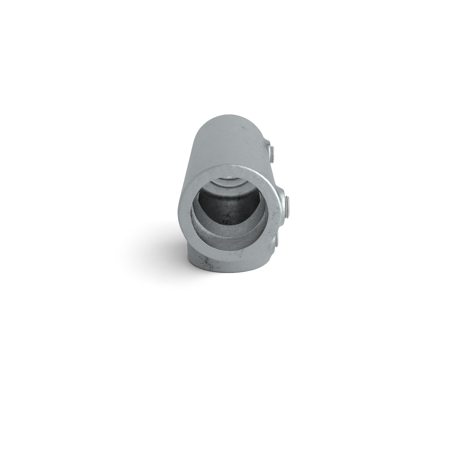 Rohrverbinder T-Stück lang ±11º 42,4 mm - Seitenansicht Rohrverbinder (Rohr-verbinder.de)