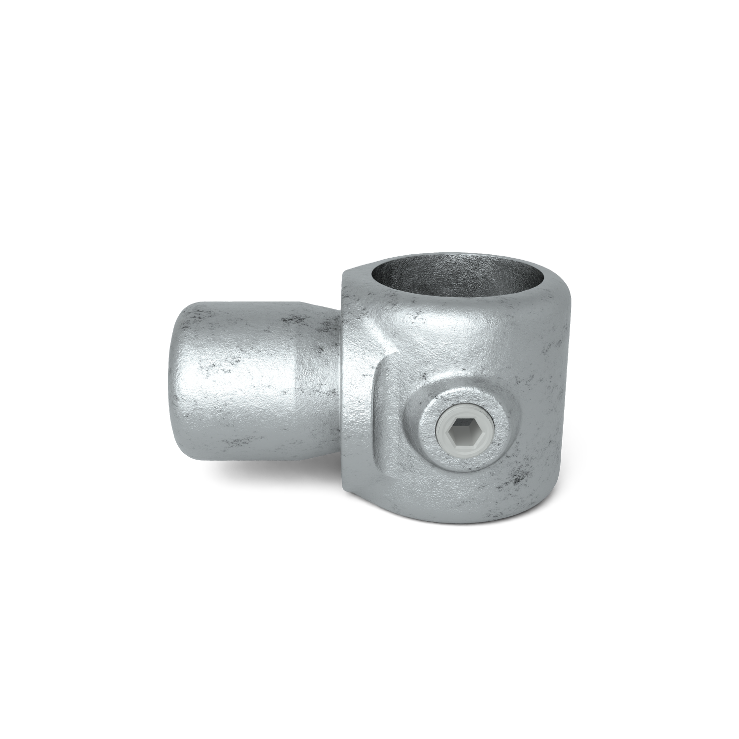 Rohrverbinder T-Stück innenseitig drehbar 33,7 mm - Vorderansicht Rohrverbinder (Rohr-verbinder.de)