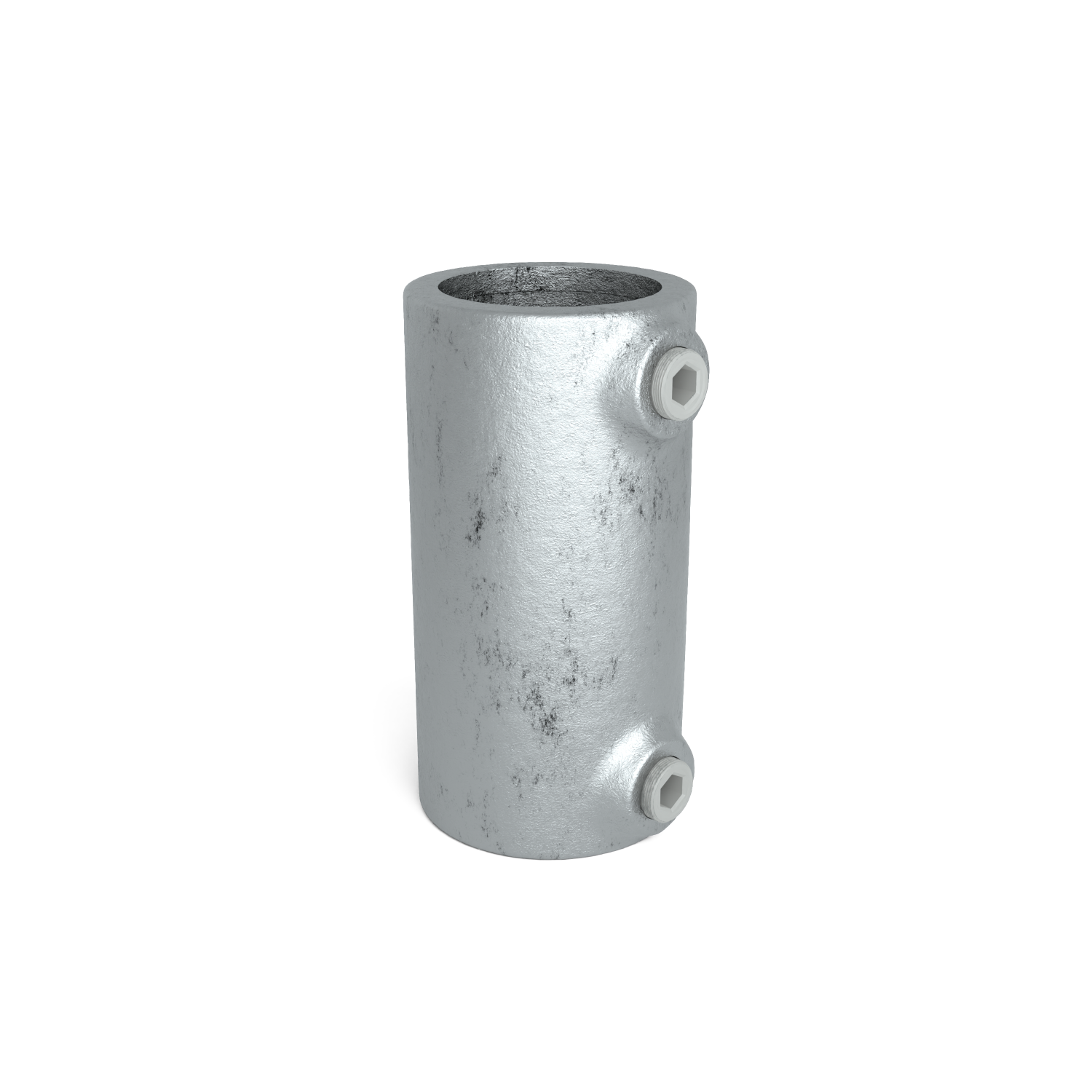 Rohrverbinder Verlängerungsstück 42,4 mm - Schrägansicht Rohrverbinder (Rohr-verbinder.de)