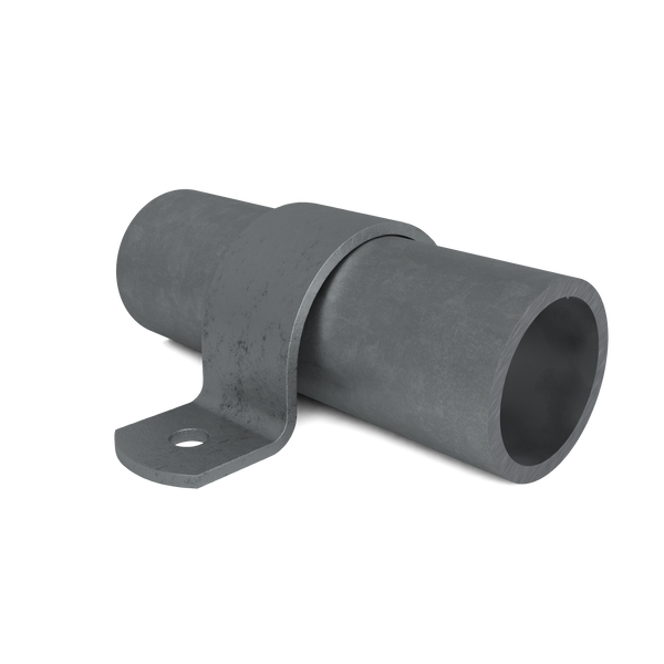 Rohrverbinder Rohrschelle 33,7 mm - Vorderansicht mit Rohren (Rohr-verbinder.de)