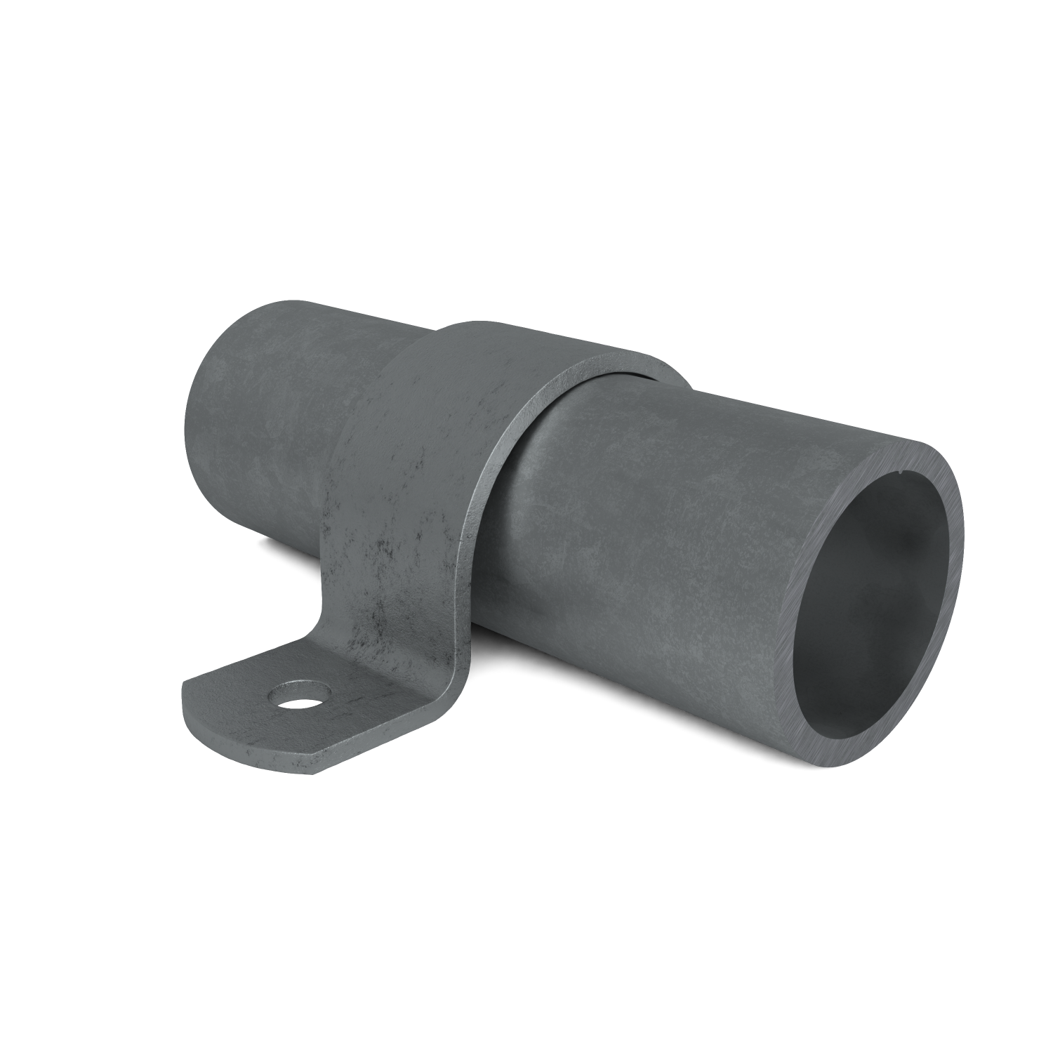 Rohrverbinder Rohrschelle 33,7 mm - Vorderansicht mit Rohren (Rohr-verbinder.de)