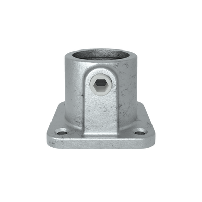 Rohrverbinder Fußplatte quadratisch 60,3 mm - Vorderansicht Rohrverbinder (Rohr-verbinder.de)