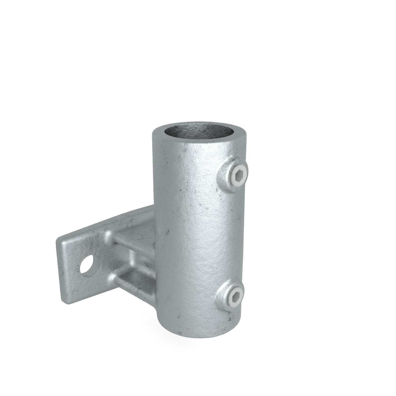 Rohrverbinder Wandhalter horizontal 33,7 mm - Vorderansicht Rohrverbinder (Rohr-verbinder.de)