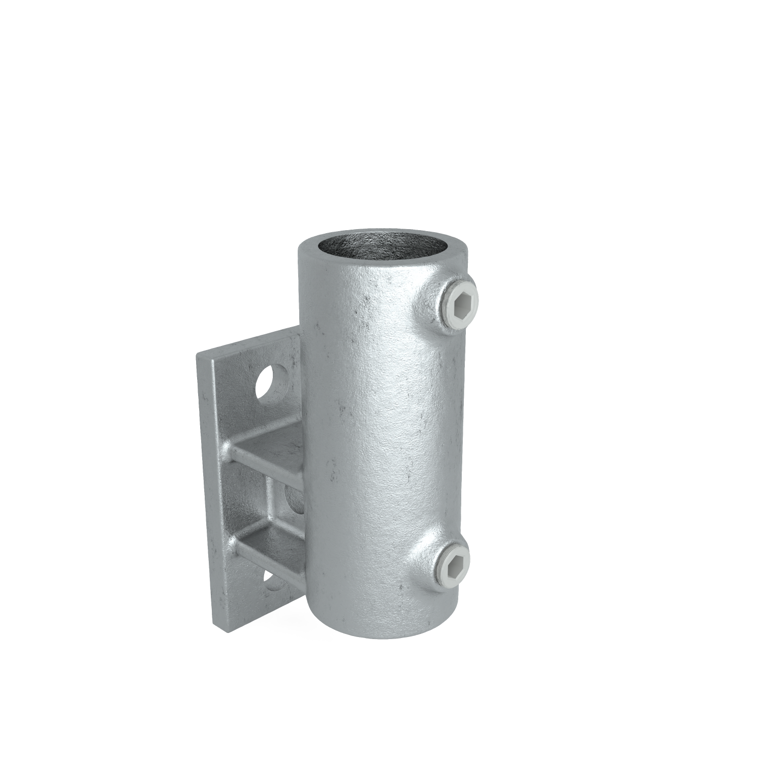 Rohrverbinder Wandhalter vertikal 48,3 mm - Vorderansicht Rohrverbinder (Rohr-verbinder.de)