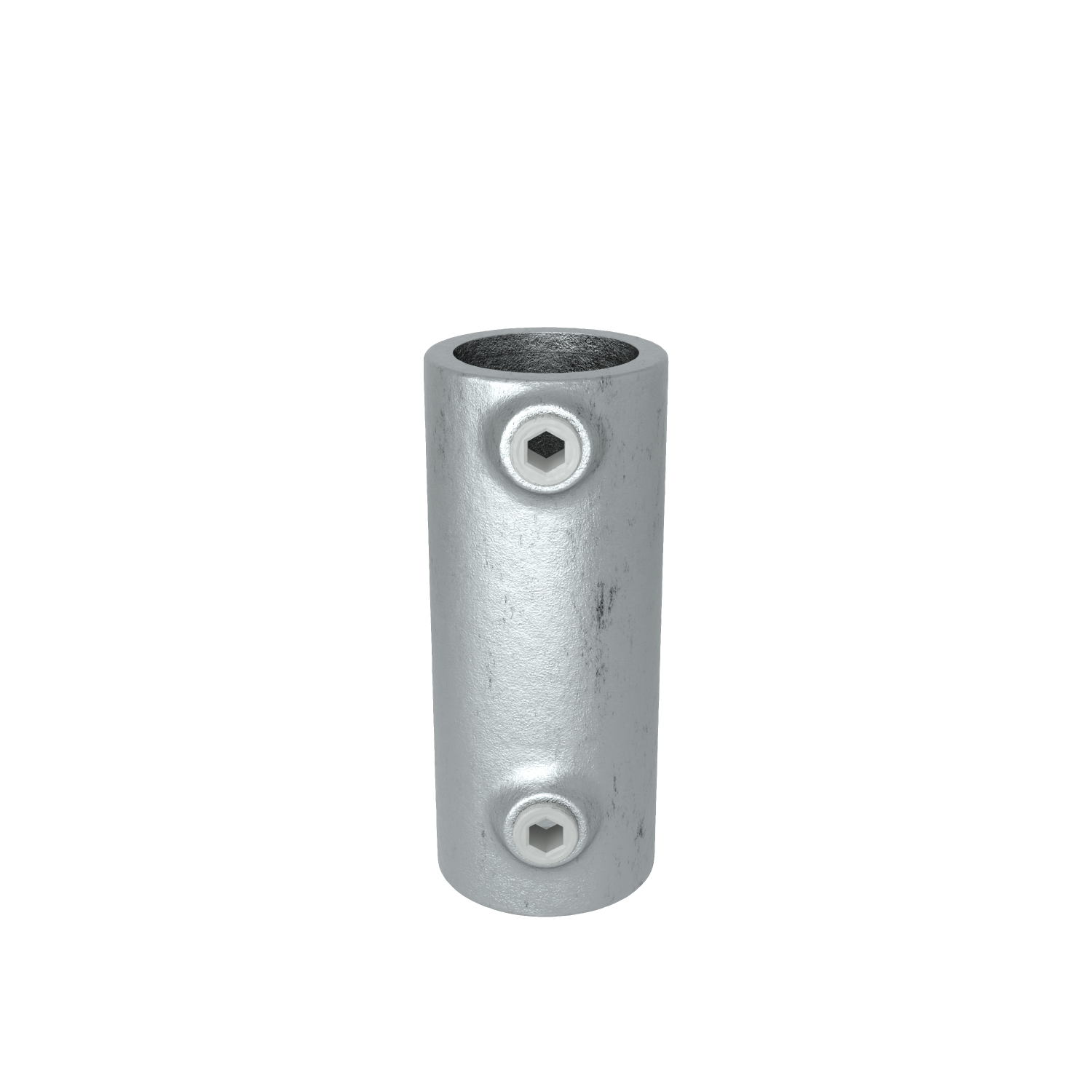 Rohrverbinder Wandhalter vertikal 33,7 mm - Schrägansicht Rohrverbinder (Rohr-verbinder.de)