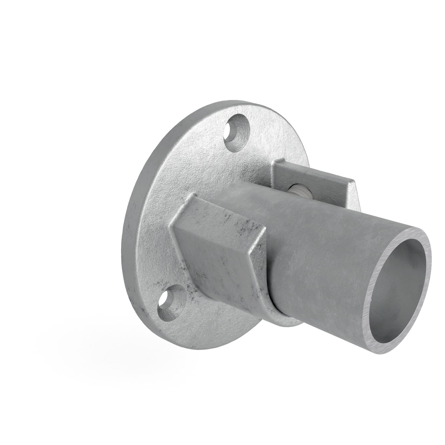 Rohrverbinder Stangenhalter (Set) 33,7 mm - Seitenansicht mit Rohren (Rohr-verbinder.de)