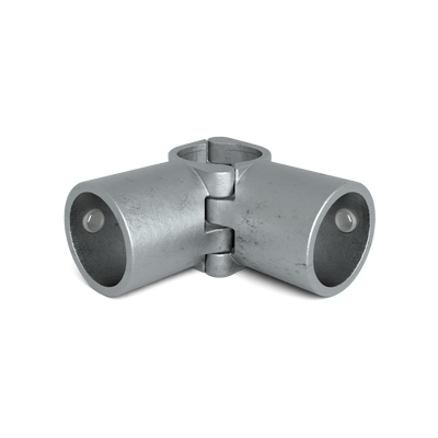 Rohrverbinder Eckstück 90º offen klappbar 48,3 mm - Vorderansicht Rohrverbinder (Rohr-verbinder.de)