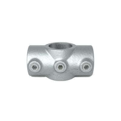 Rohrverbinder Kreuzstück in 1 Ebene 26,9 mm - Vorderansicht Rohrverbinder (Rohr-verbinder.de)