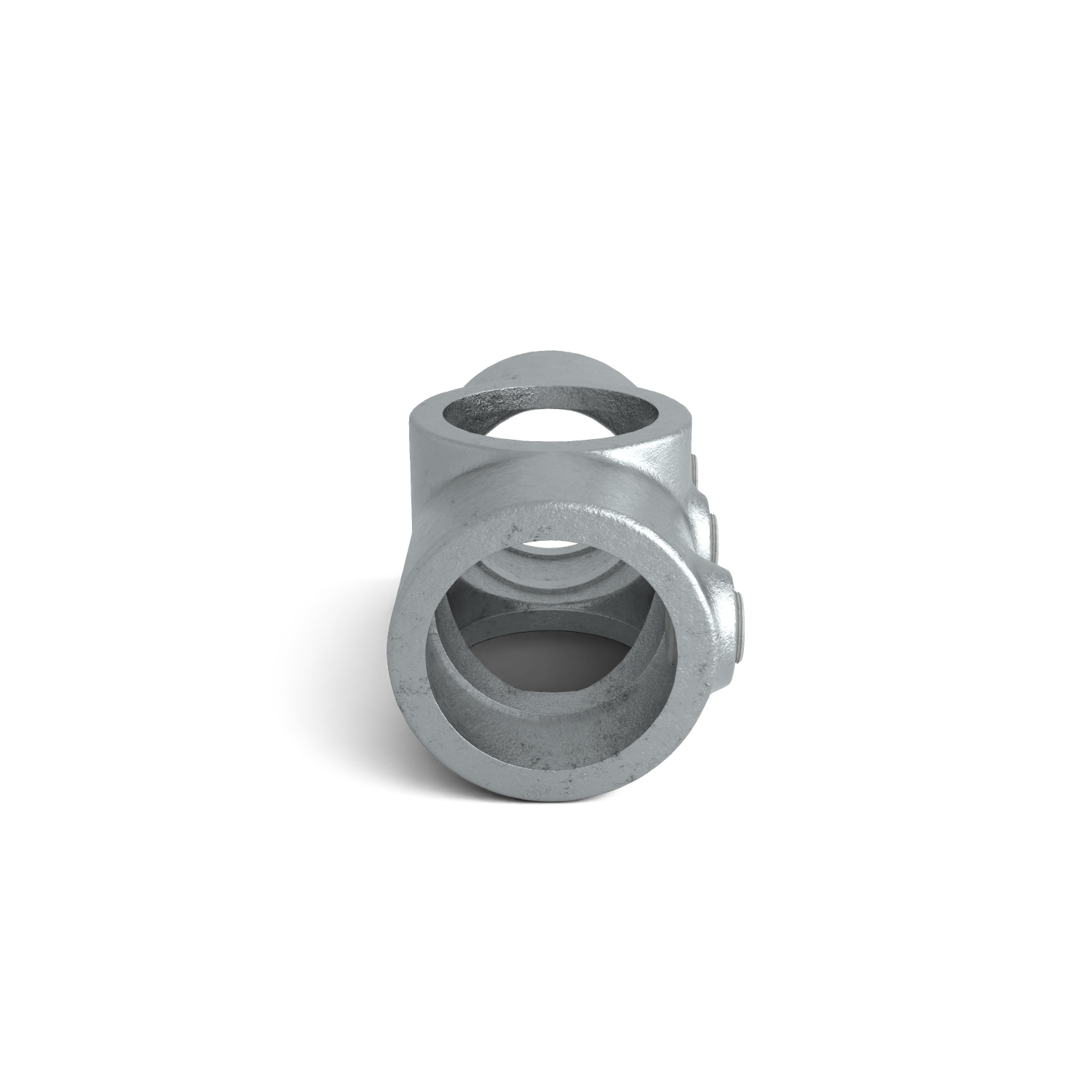 Rohrverbinder Kreuzstück in 1 Ebene 48,3 mm - Seitenansicht Rohrverbinder (Rohr-verbinder.de)