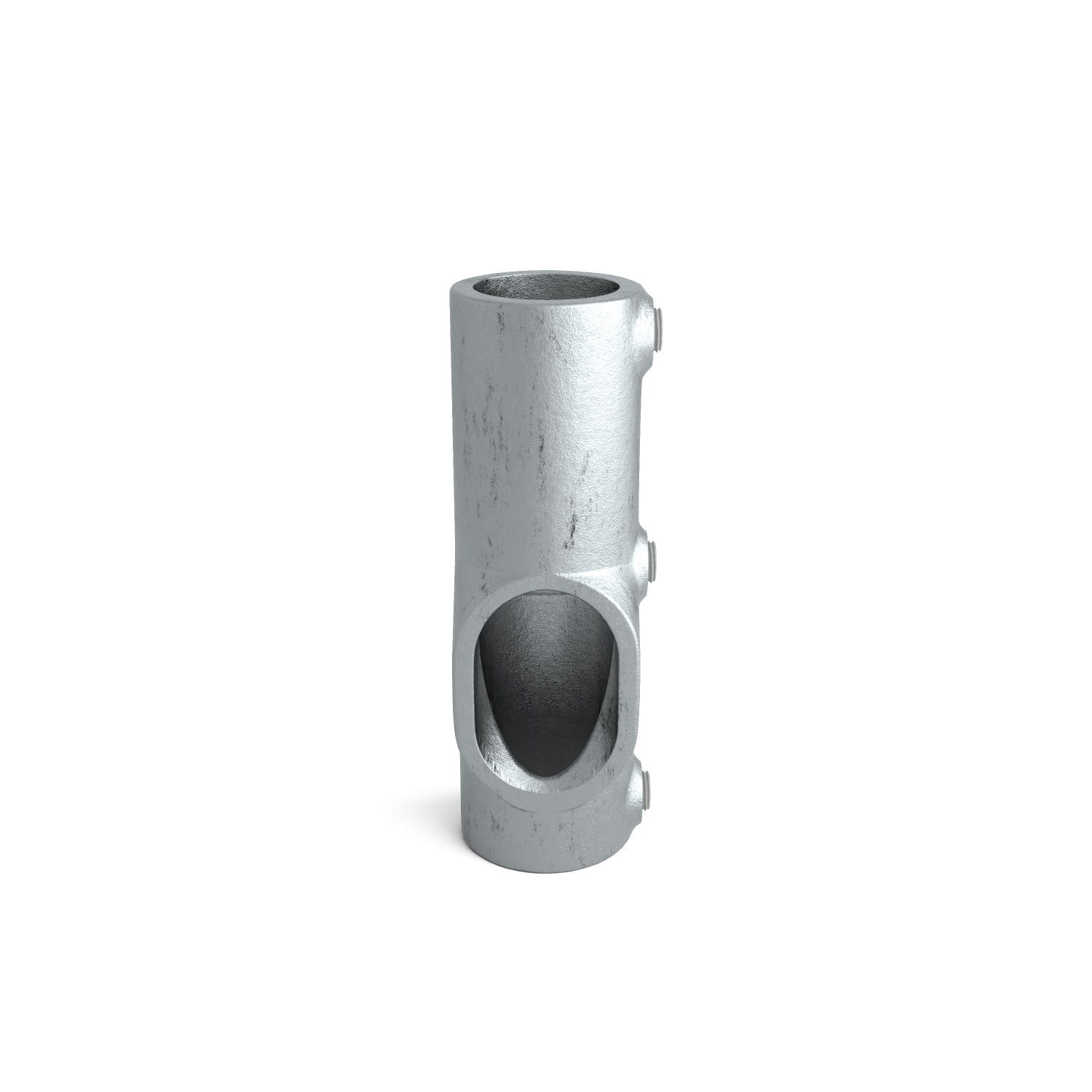 Rohrverbinder Kreuzstück 30-45º 42,4 mm - Seitenansicht Rohrverbinder (Rohr-verbinder.de)