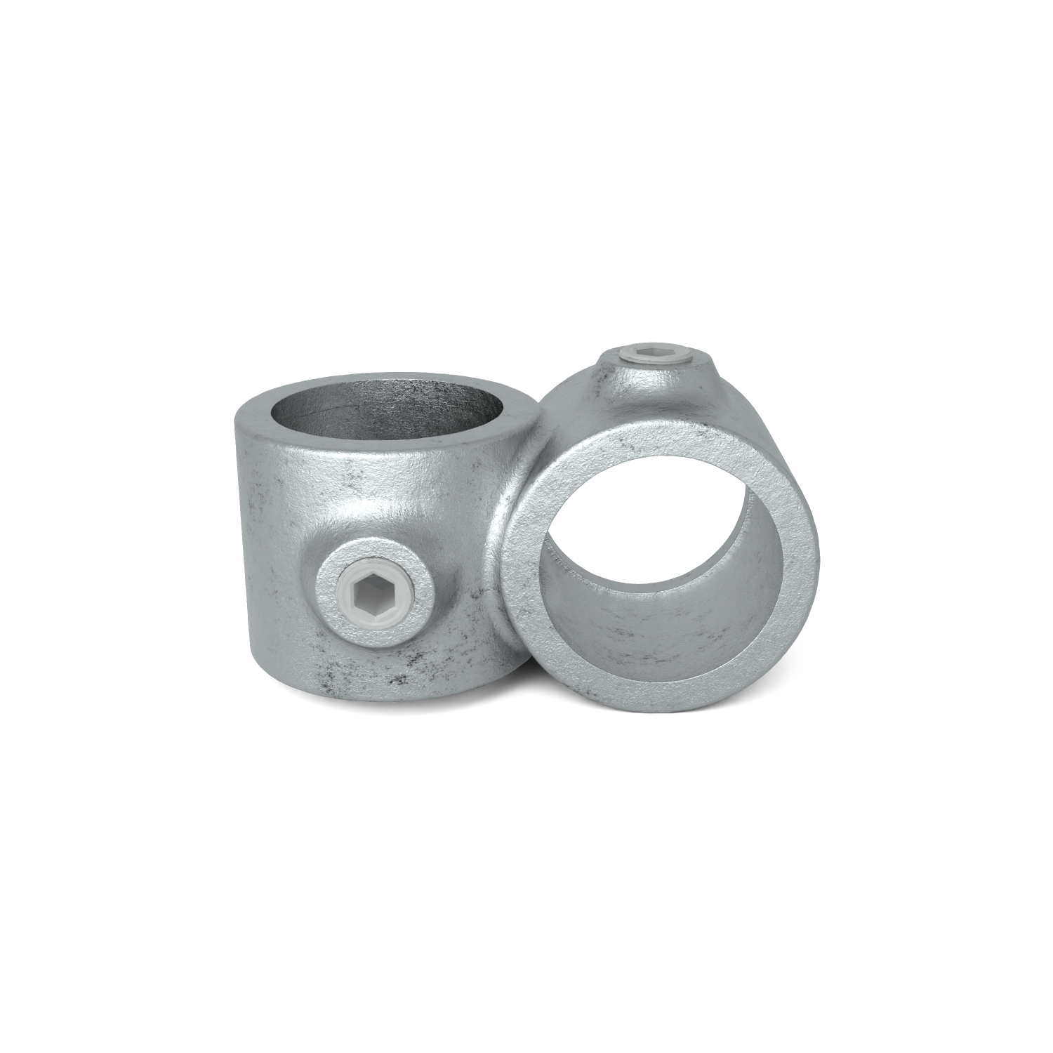 Rohrverbinder Kreuzstück 90º 33,7 mm - Vorderansicht Rohrverbinder (Rohr-verbinder.de)