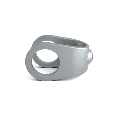 Rohrverbinder Kreuzstück offen 33,7 mm - Vorderansicht Rohrverbinder (Rohr-verbinder.de)