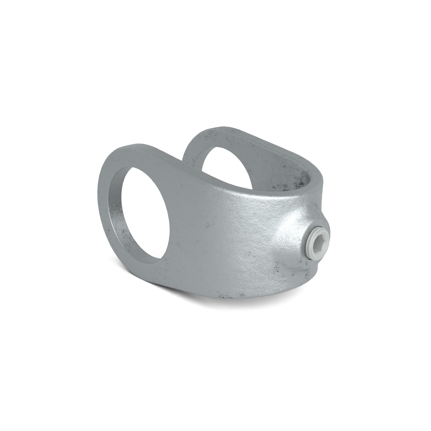 Rohrverbinder Kreuzstück offen 33,7 mm - Schrägansicht Rohrverbinder (Rohr-verbinder.de)