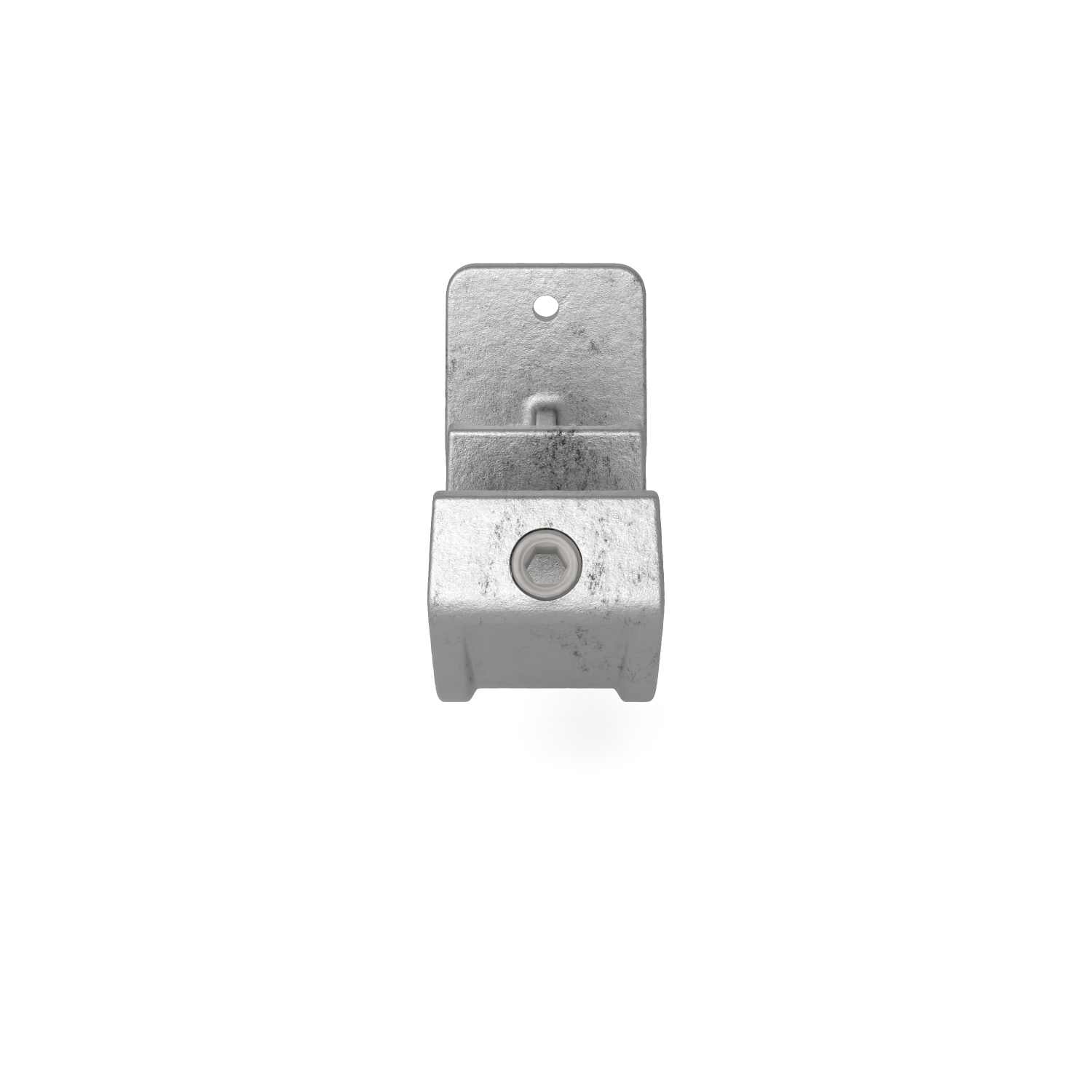 Rohrverbinder Handlaufhalterung offen 33,7 mm - Schrägansicht Rohrverbinder (Rohr-verbinder.de)