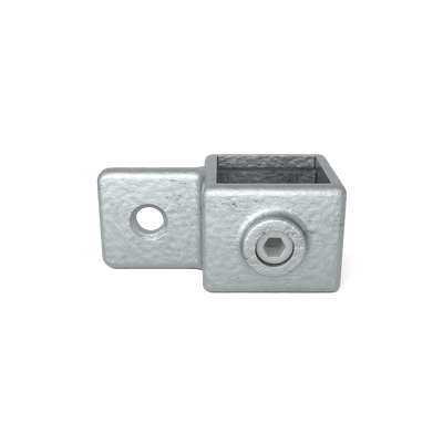 Rohrverbinder Gelenkauge 40 mm quadratisch - Vorderansicht Rohrverbinder (Rohr-verbinder.de)