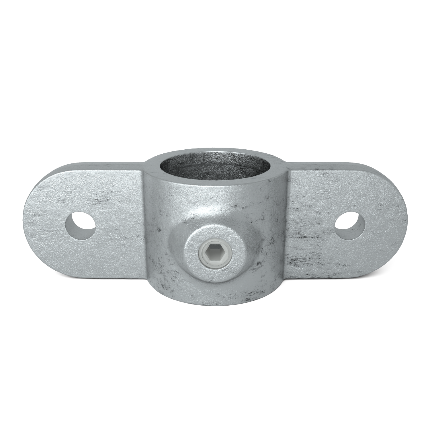 Rohrverbinder Gelenkauge doppelt 180º 33,7 mm - Vorderansicht Rohrverbinder (Rohr-verbinder.de)