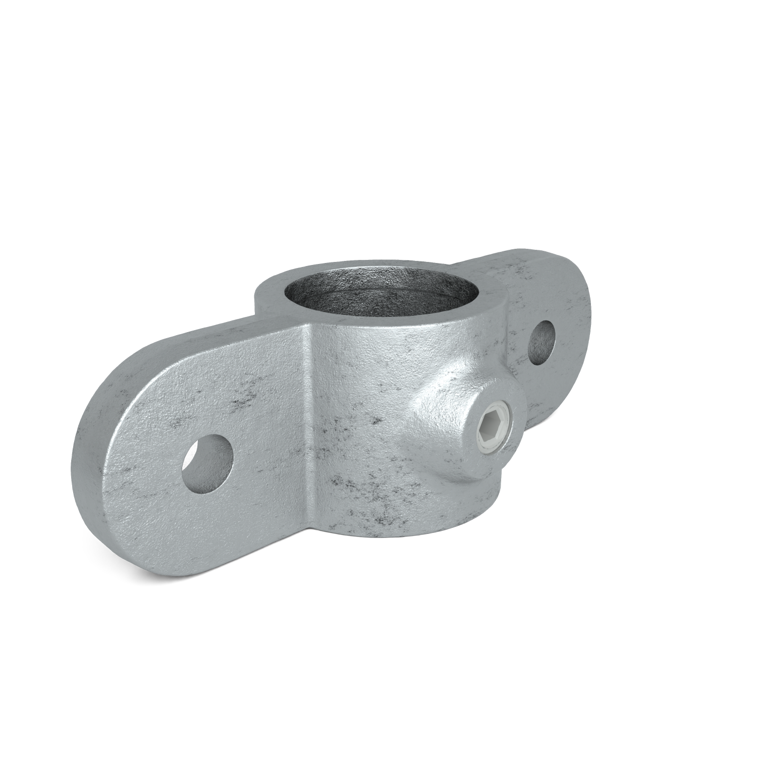 Rohrverbinder Gelenkauge doppelt 180º 33,7 mm - Schrägansicht Rohrverbinder (Rohr-verbinder.de)