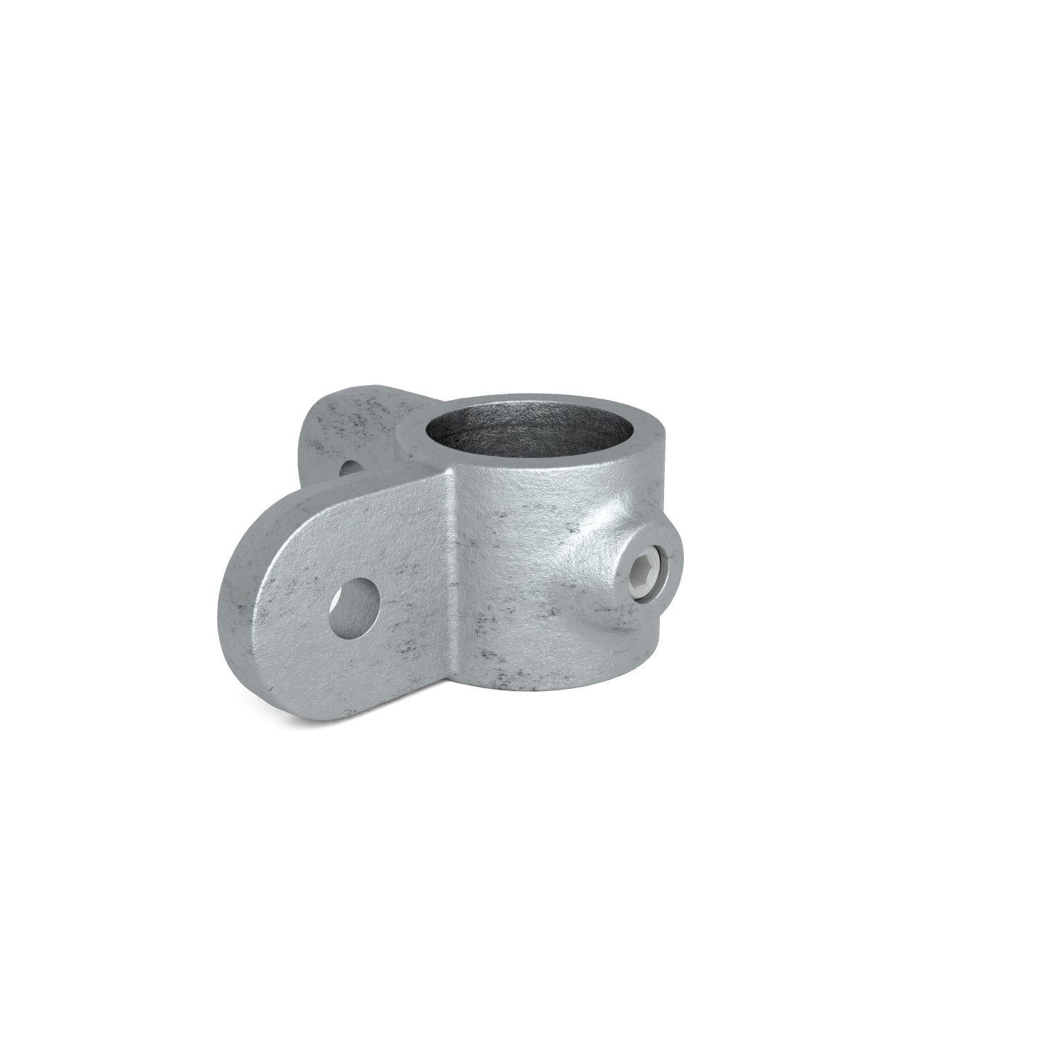 Rohrverbinder Gelenkauge doppelt 90º 33,7 mm - Schrägansicht Rohrverbinder (Rohr-verbinder.de)